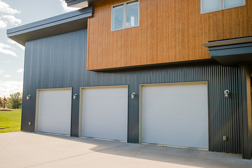 modern steel garage doors